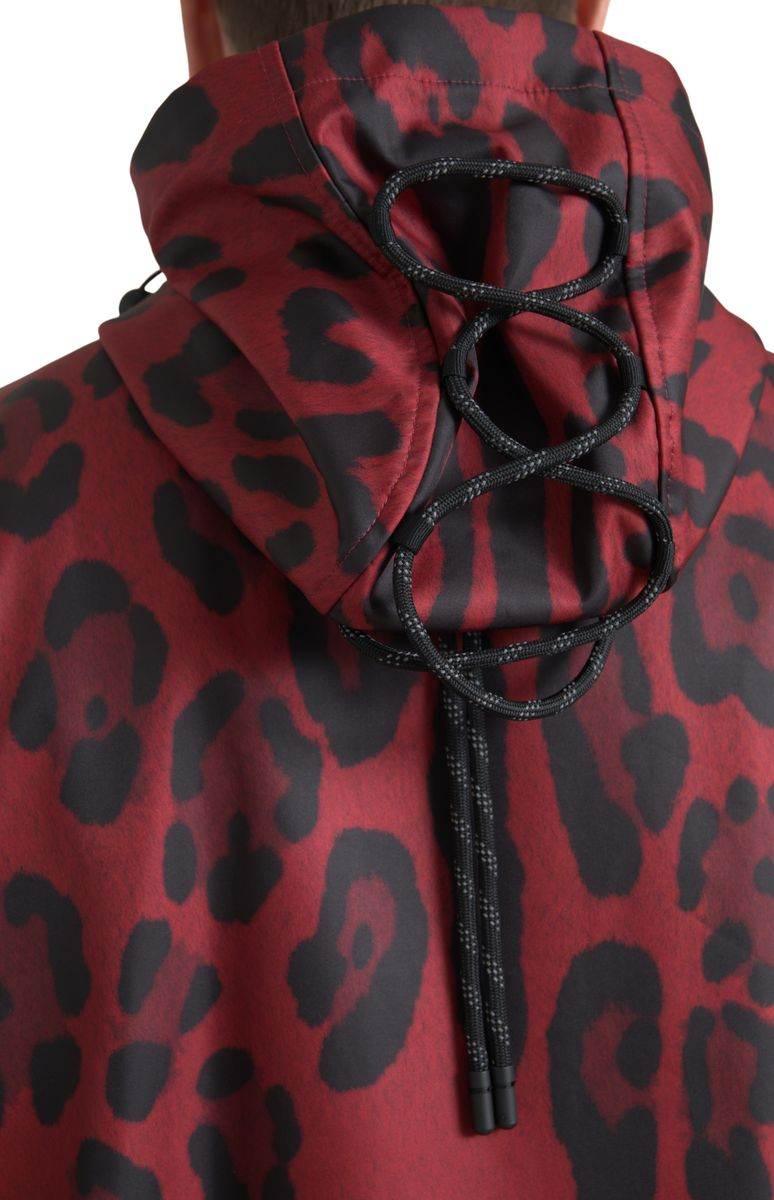 Dolce & Gabbana Radiant Red Leopard Print Hooded Jacket - Hilstor