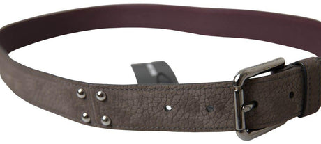 Dolce & Gabbana Brown Leather Metal Buckle Men Cintura Belt - Hilstor