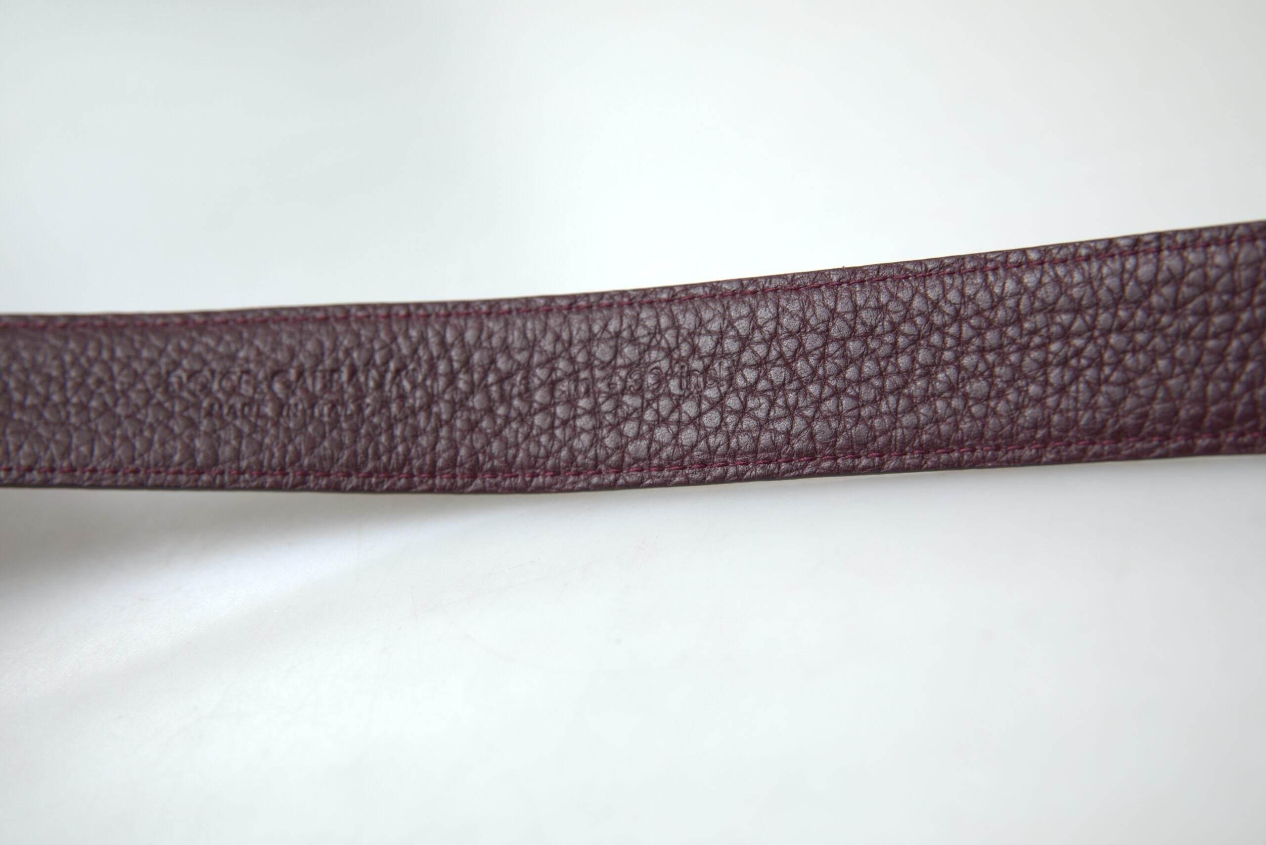 Dolce & Gabbana Brown Leather Metal Buckle Men Cintura Belt - Hilstor