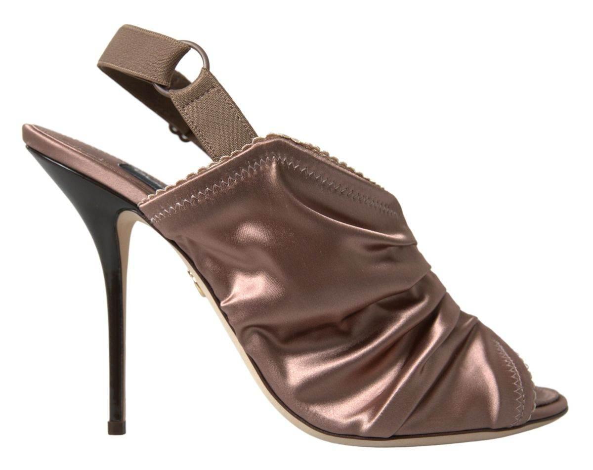 Dolce & Gabbana Light brown Slingback Corset Style Fastening stiletto heels - Hilstor