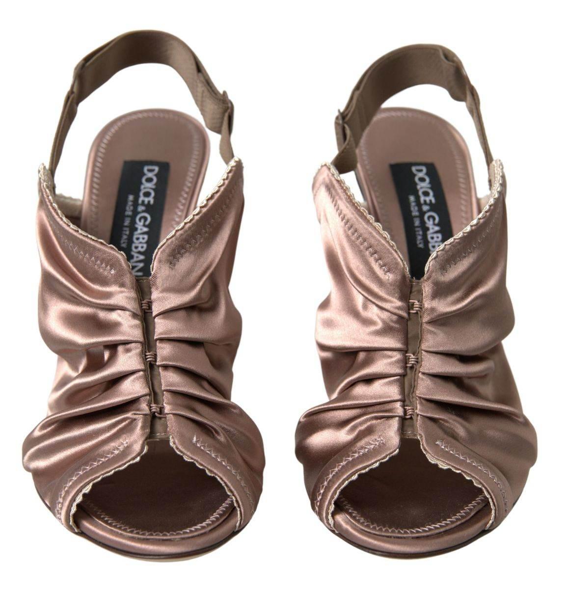 Dolce & Gabbana Light brown Slingback Corset Style Fastening stiletto heels - Hilstor