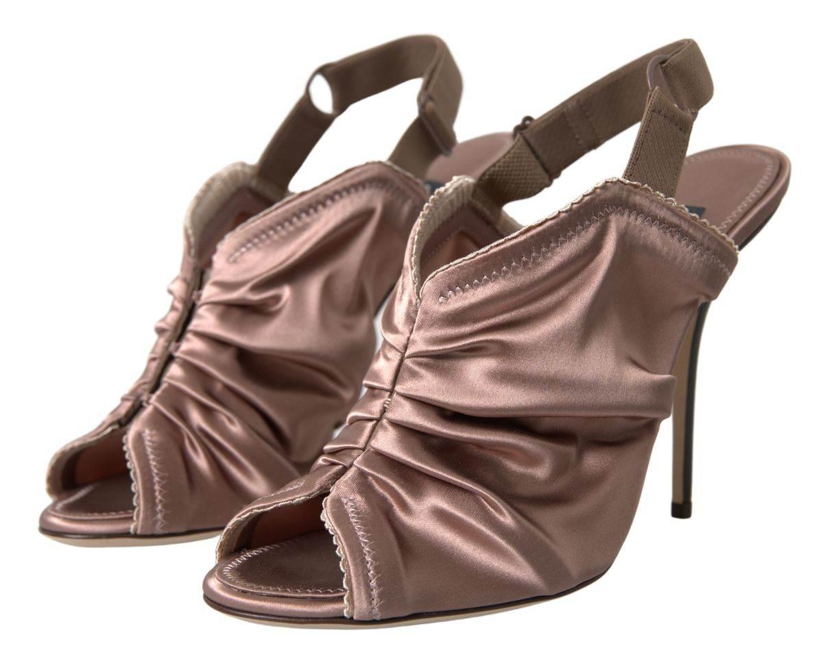 Dolce & Gabbana Light brown Slingback Corset Style Fastening stiletto heels - Hilstor