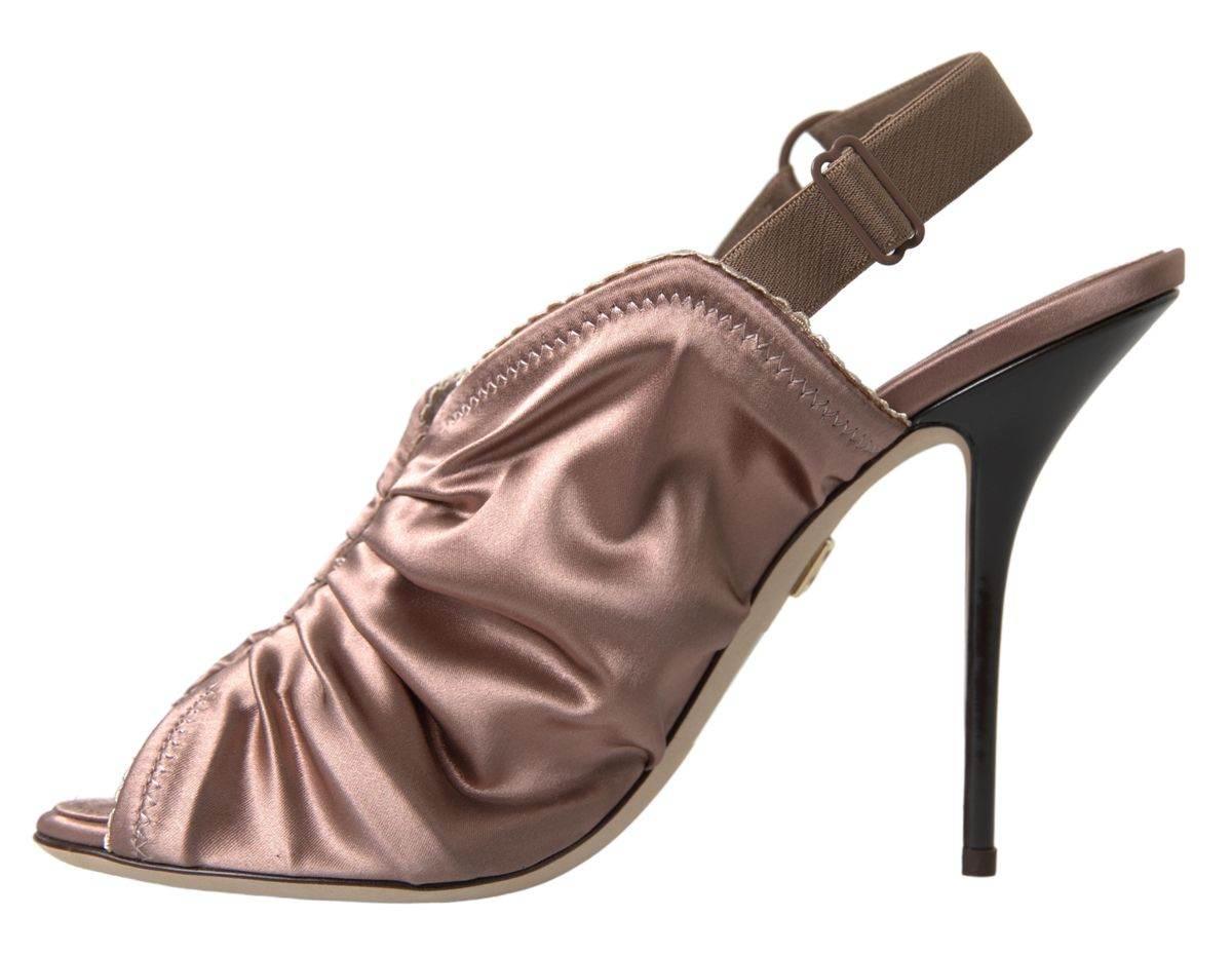 Dolce & Gabbana Light brown Slingback Corset Style Fastening stiletto heels - Hilstor