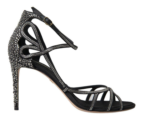 Dolce & Gabbana Elegant Keira Rhinestone Stiletto Sandals - Hilstor
