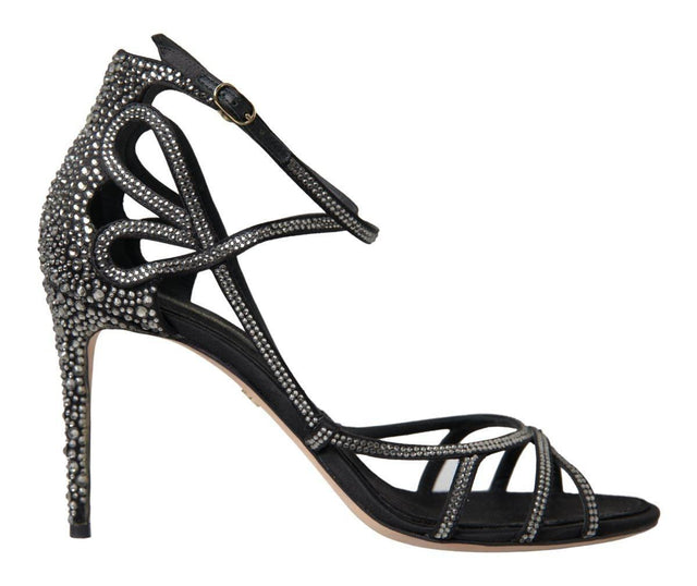 Dolce & Gabbana Elegant Keira Rhinestone Stiletto Sandals - Hilstor