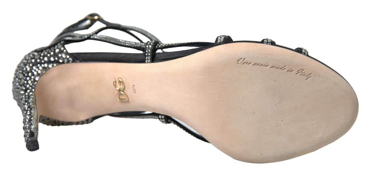 Dolce & Gabbana Elegant Keira Rhinestone Stiletto Sandals - Hilstor