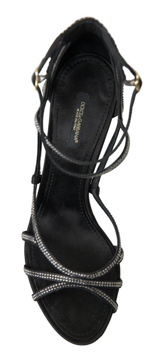 Dolce & Gabbana Elegant Keira Rhinestone Stiletto Sandals - Hilstor