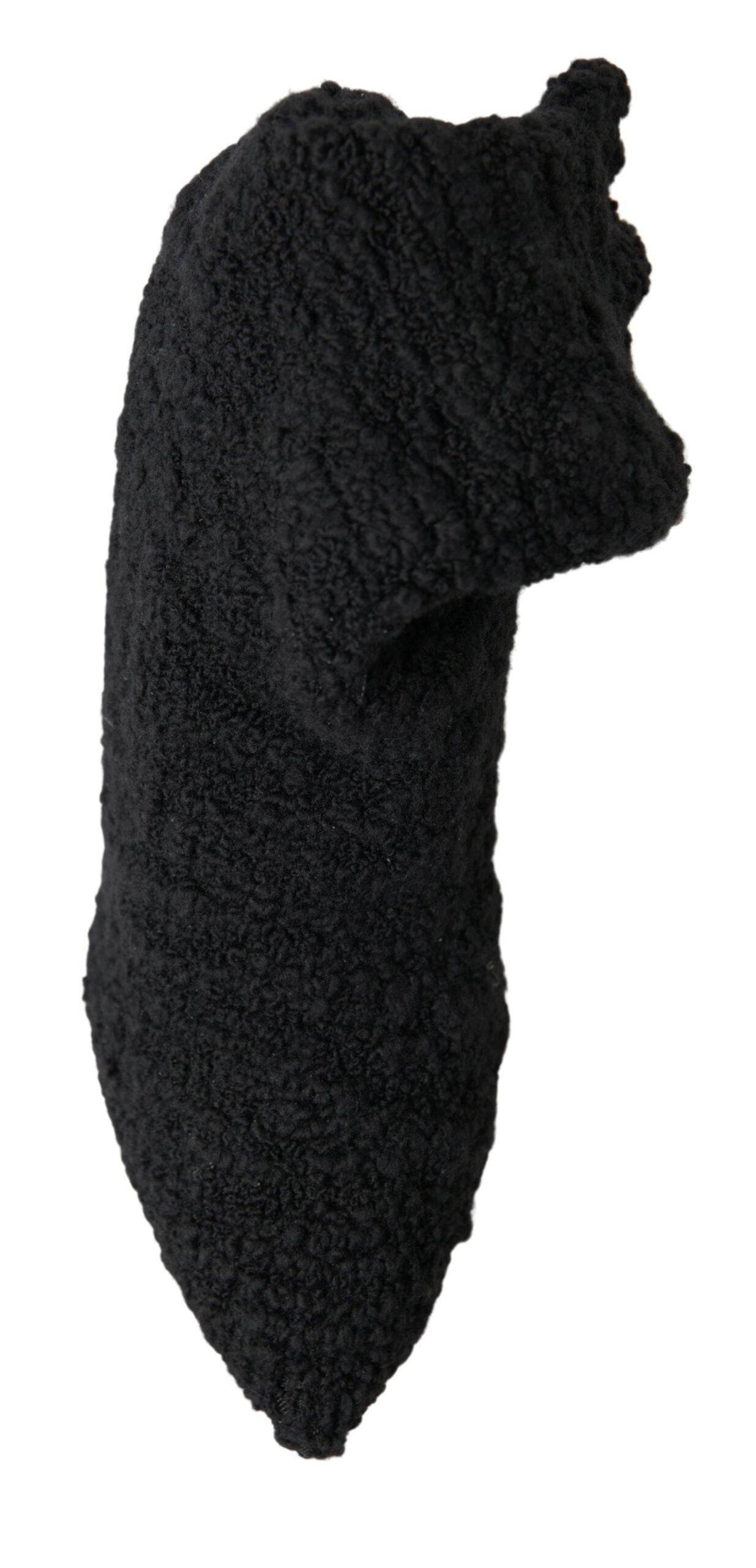 Dolce & Gabbana Elegant Virgin Wool Mid Calf Boots - Hilstor