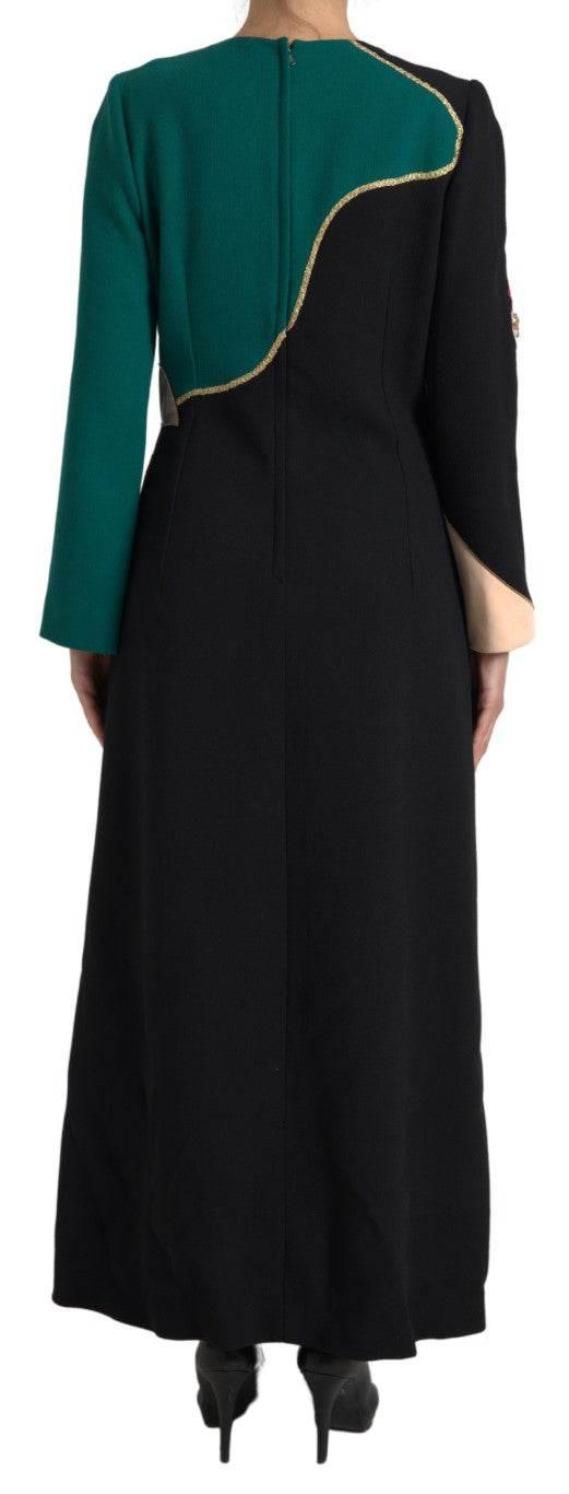 Dolce & Gabbana Elegant Multicolor Wool A-Line Dress - Hilstor