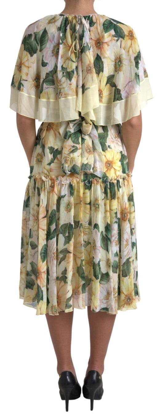 Dolce & Gabbana Elegant Silk Floral Maxi Dress - Hilstor