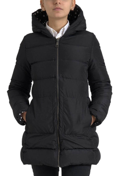 Dolce & Gabbana Black Polyester Hooded Reversible Jacket - Hilstor