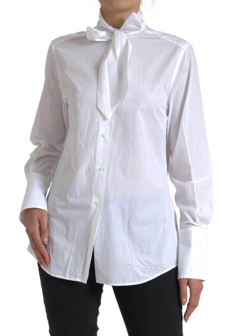 Dolce & Gabbana Elegant White Cotton Long Sleeve Shirt - Hilstor