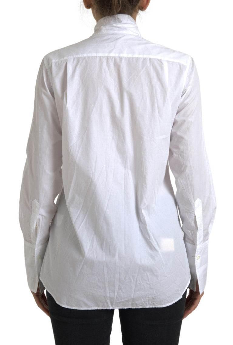 Dolce & Gabbana Elegant White Cotton Long Sleeve Shirt - Hilstor
