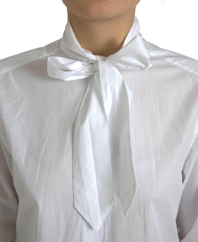 Dolce & Gabbana Elegant White Cotton Long Sleeve Shirt - Hilstor