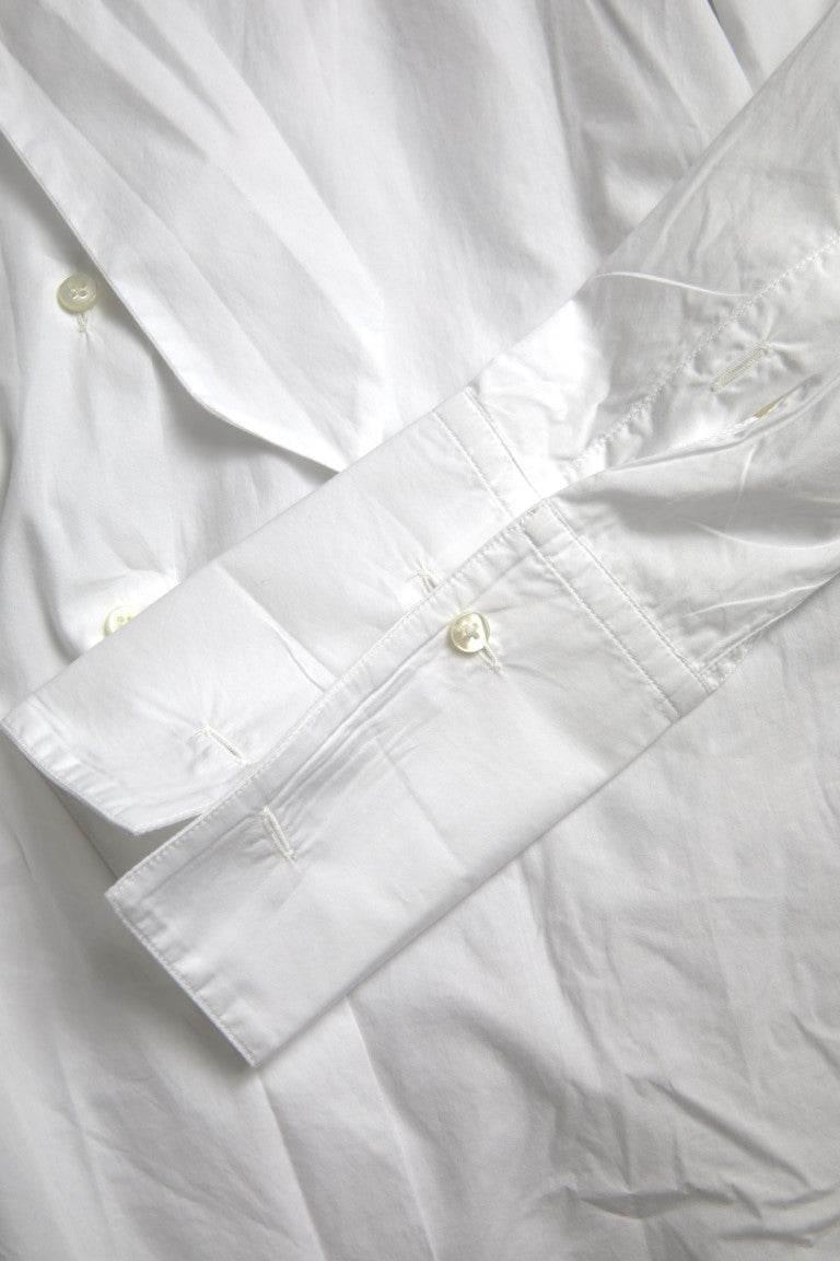 Dolce & Gabbana Elegant White Cotton Long Sleeve Shirt - Hilstor
