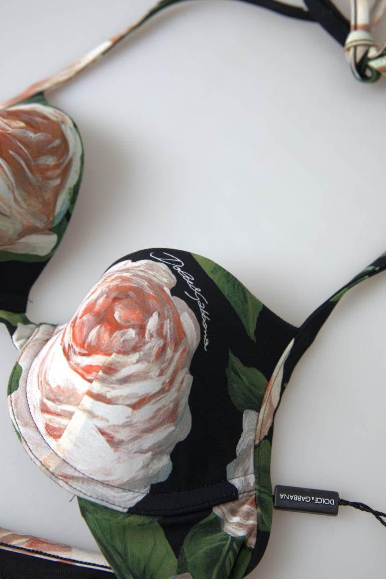 Dolce & Gabbana Floral Elegance Elastic Bikini Top - Hilstor