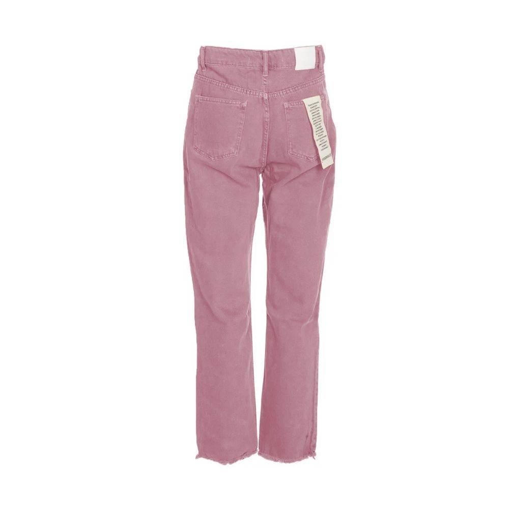 Hinnominate Chic Pink Raw Cut Bottom Jeans - Hilstor
