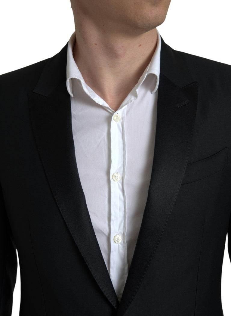 Dolce & Gabbana Black Wool Single Breasted MARTINI Blazer - Hilstor