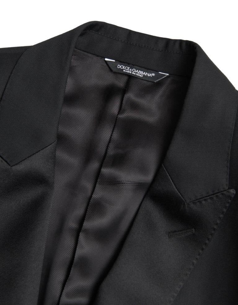 Dolce & Gabbana Black Wool Single Breasted MARTINI Blazer - Hilstor
