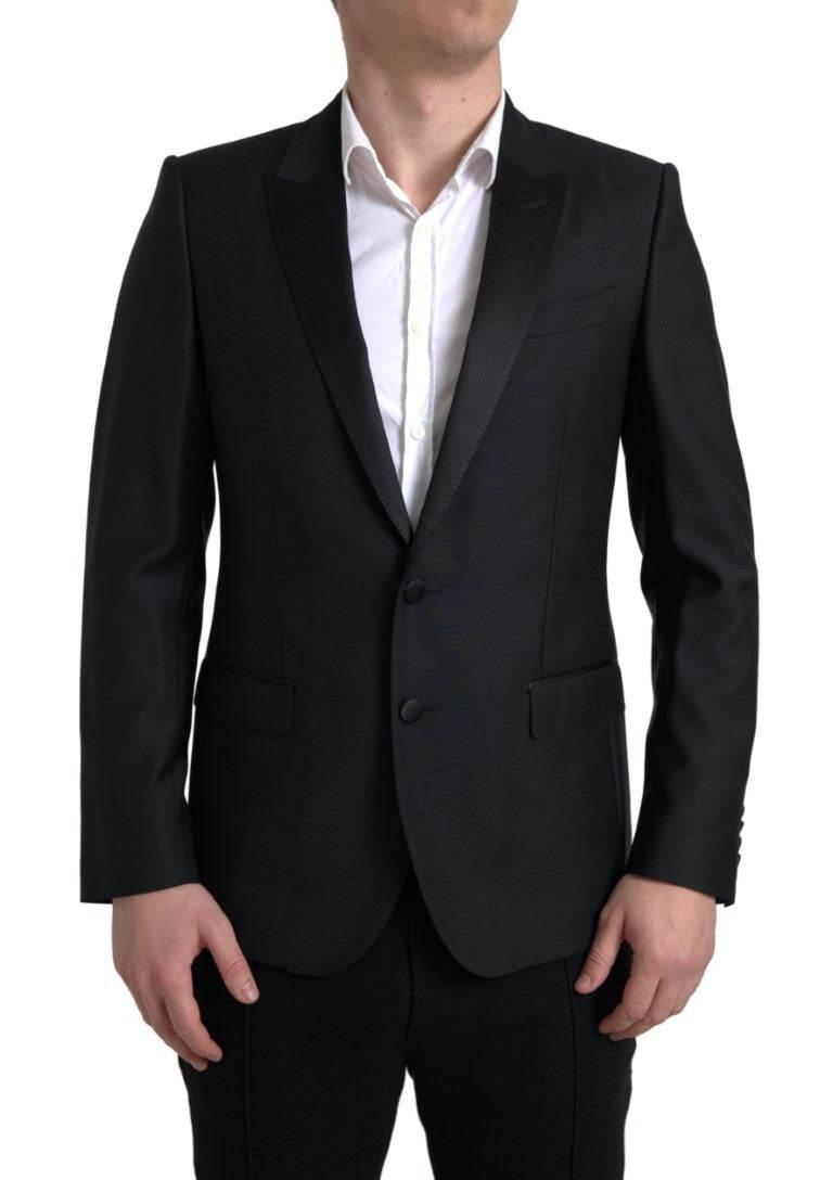 Dolce & Gabbana Black Wool Single Breasted MARTINI Blazer - Hilstor