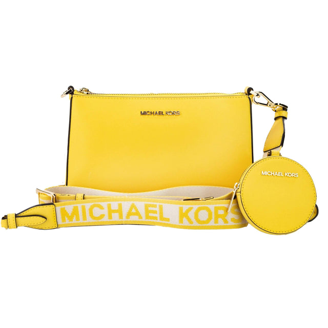 Michael Kors Jet Set Daffodil Vegan Crossbody Tech Attachment Bag Purse - Hilstor