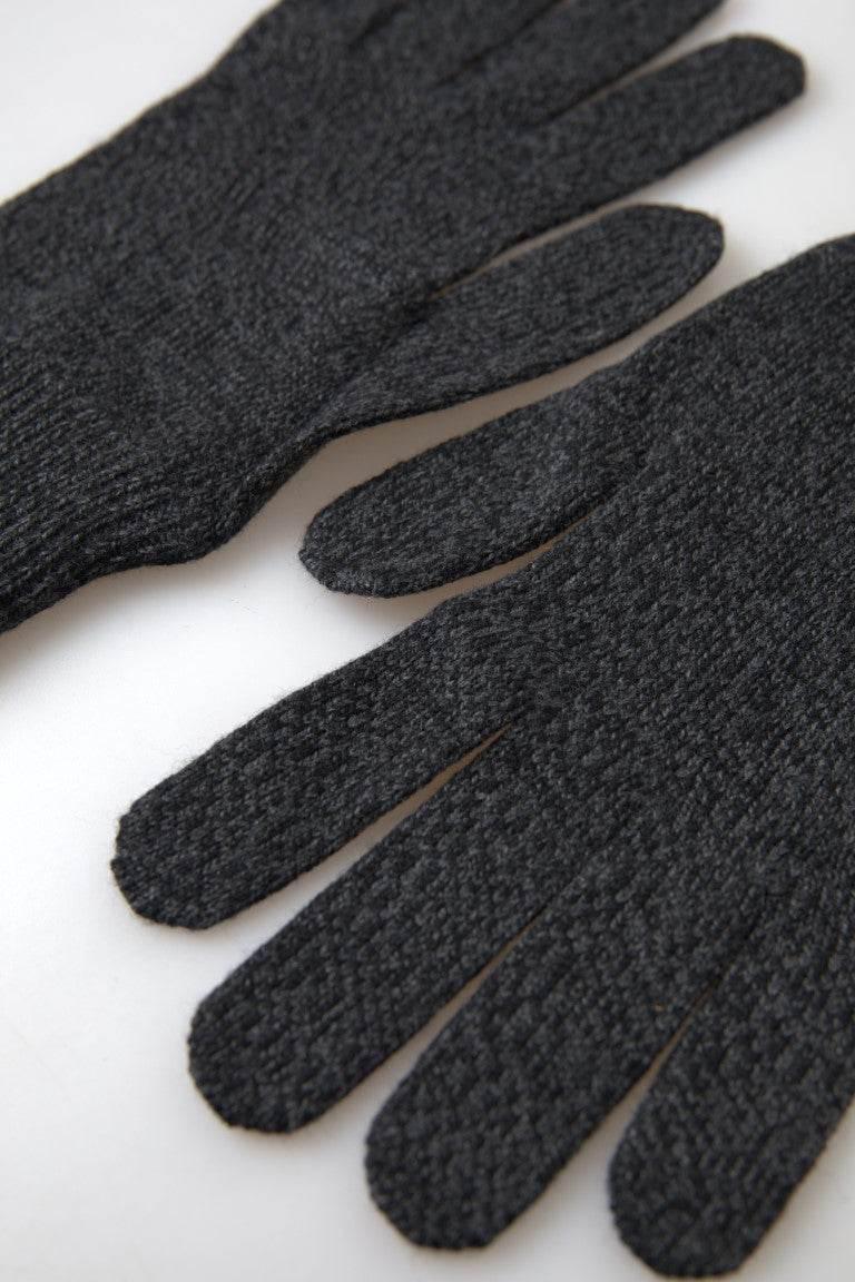Dolce & Gabbana Elegant Virgin Wool Winter Gloves in Gray - Hilstor