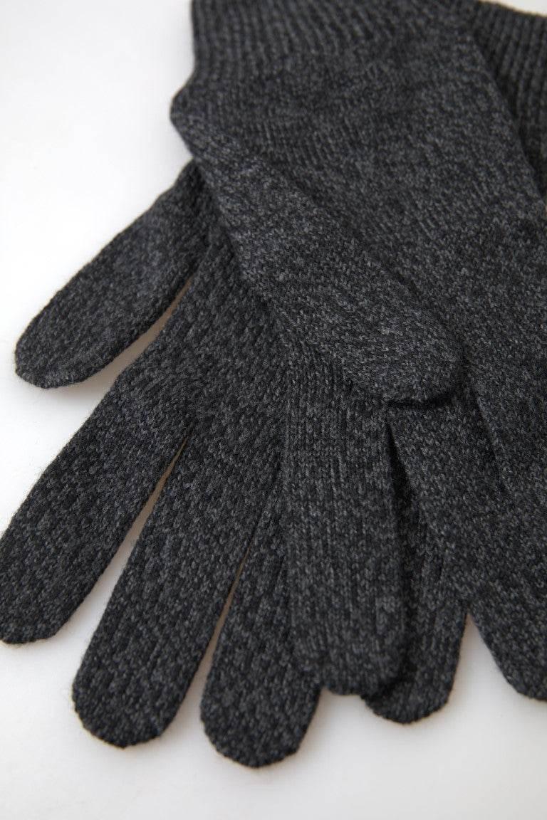 Dolce & Gabbana Elegant Virgin Wool Winter Gloves in Gray - Hilstor