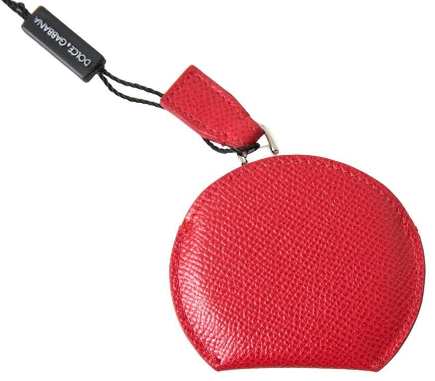 Dolce & Gabbana Elegant Red Leather Mirror Holder - Hilstor