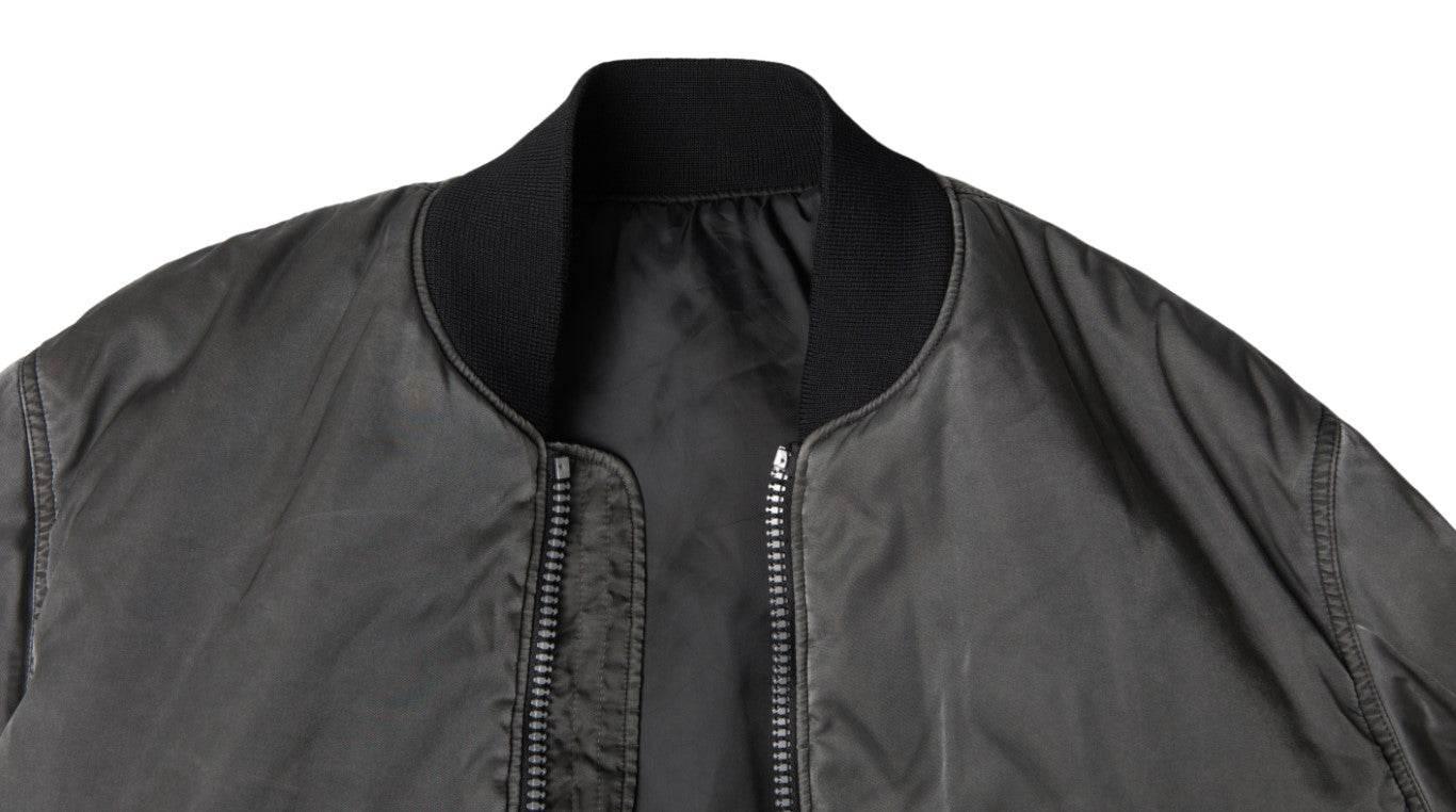 MM6 Maison Margiela Gray Bomber Zipper Pocket Sleeves Jacket - Hilstor