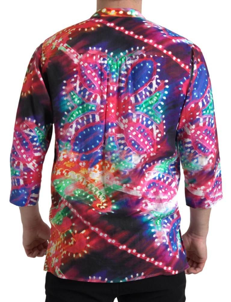 Dolce & Gabbana Stunning Multicolor Linen Casual Shirt - Hilstor