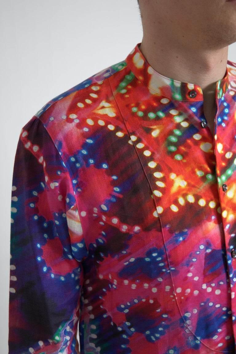 Dolce & Gabbana Stunning Multicolor Linen Casual Shirt - Hilstor