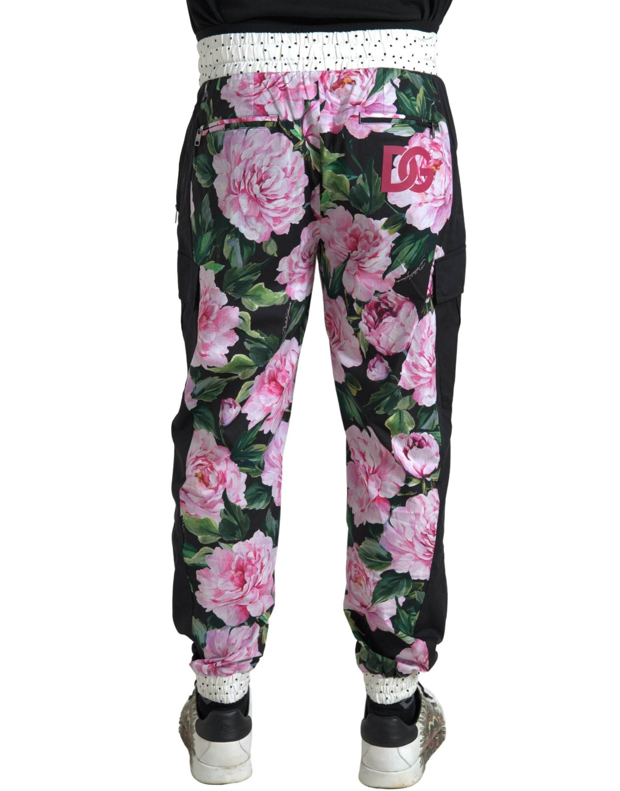 Dolce & Gabbana Elegant Multicolor Cotton Joggers - Hilstor