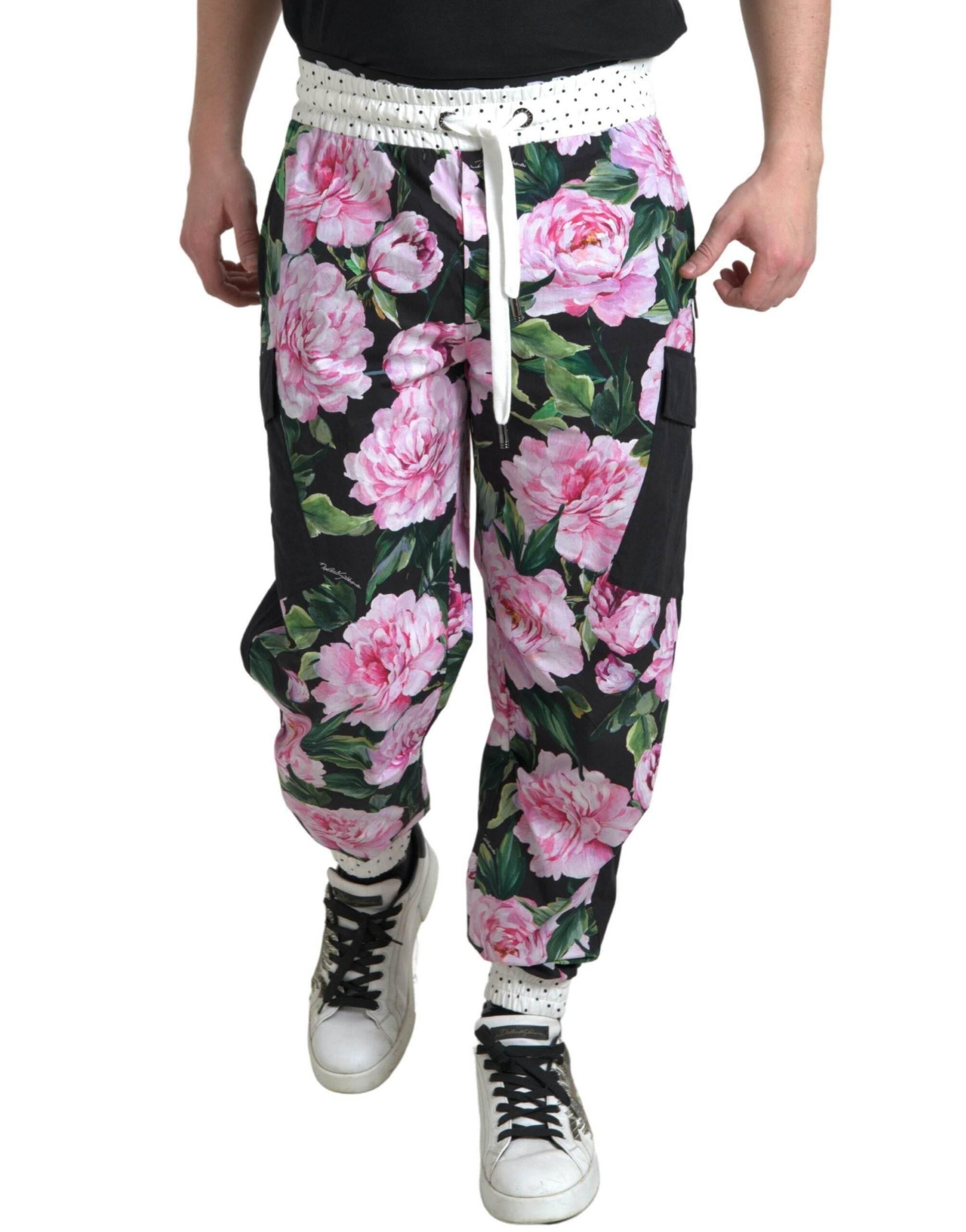 Dolce & Gabbana Elegant Multicolor Cotton Joggers - Hilstor