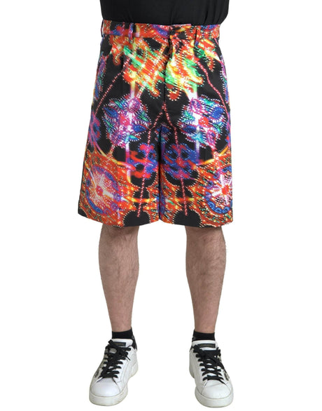 Dolce & Gabbana Multicolor Printed Bermuda Shorts - Hilstor