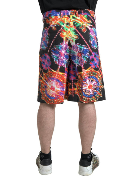 Dolce & Gabbana Multicolor Printed Bermuda Shorts - Hilstor
