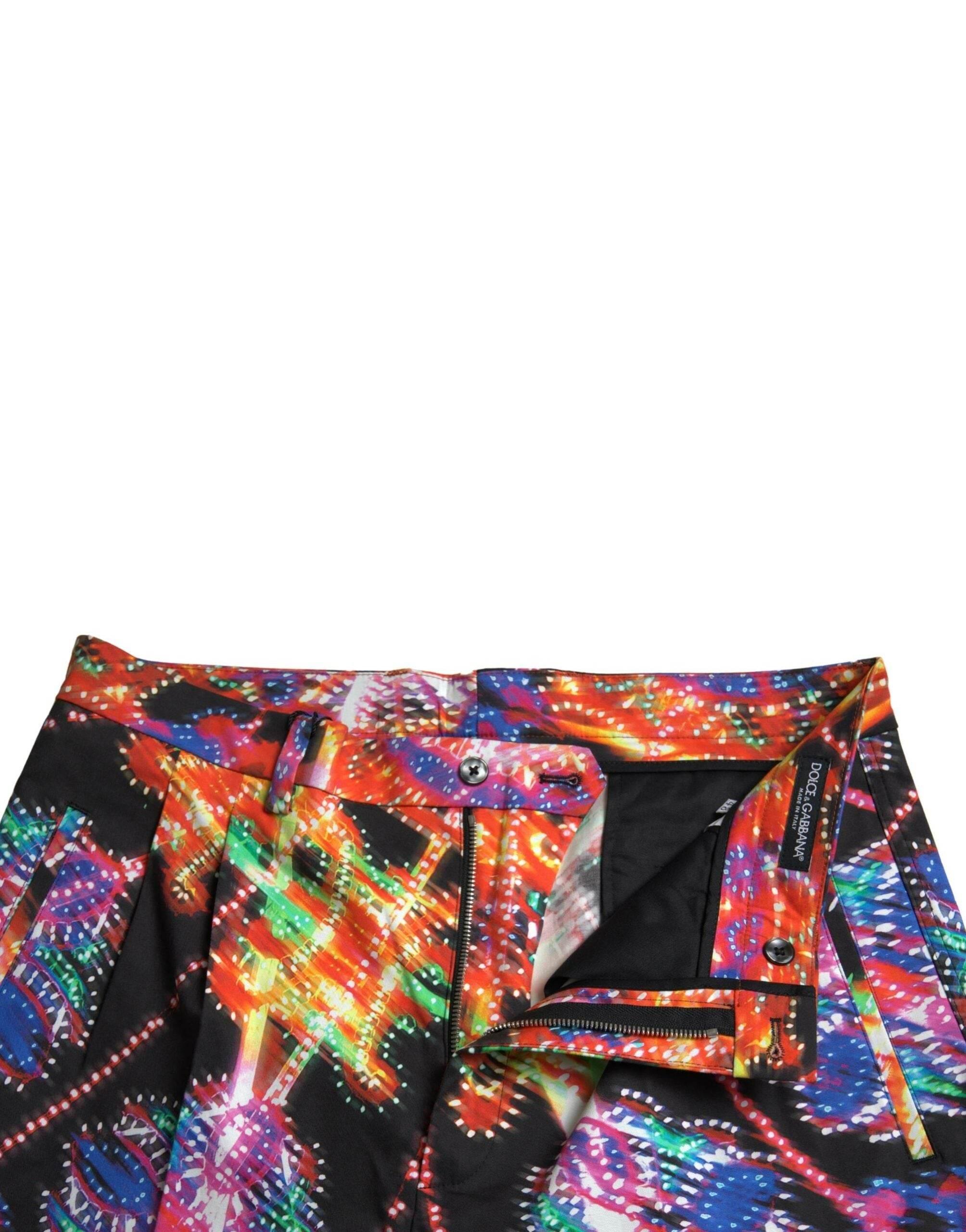 Dolce & Gabbana Multicolor Printed Bermuda Shorts - Hilstor