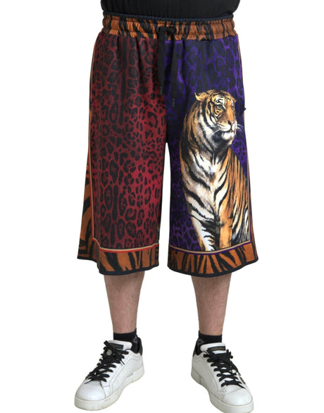 Dolce & Gabbana Chic Multicolor Bermuda Shorts with Exotic Print - Hilstor