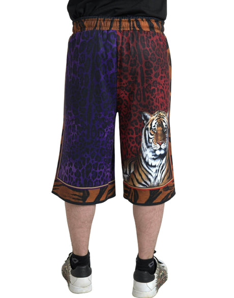 Dolce & Gabbana Chic Multicolor Bermuda Shorts with Exotic Print - Hilstor
