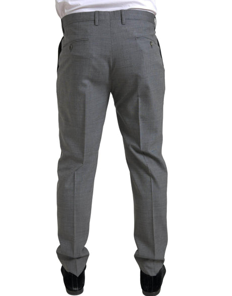 Dolce & Gabbana Gray Wool Chino Skinny Men Dress Trouser Pants - Hilstor