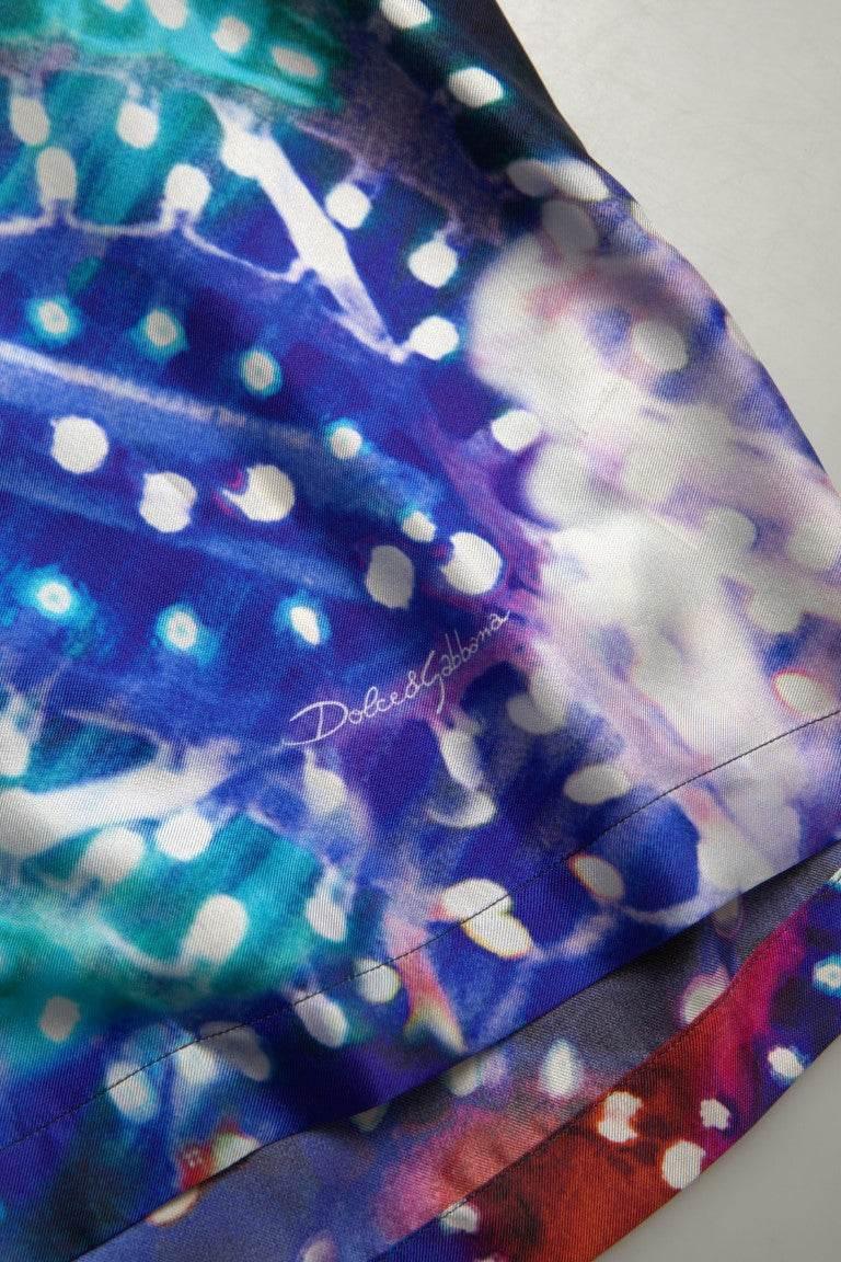 Dolce & Gabbana Psychedelic Print Silk Pajama Shirt - Hilstor