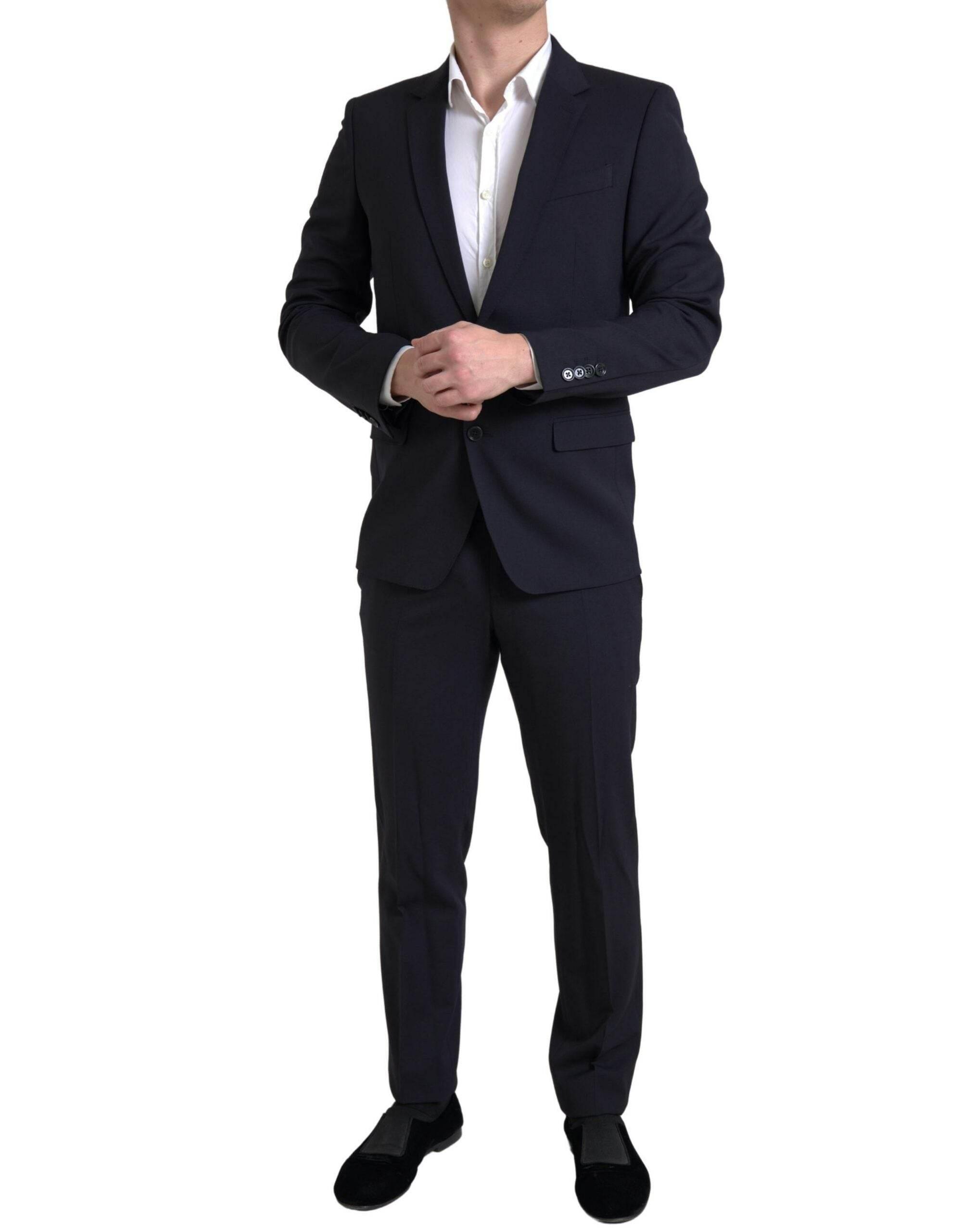 Dolce & Gabbana Blue 2 Piece Single Breasted MARTINI Suit - Hilstor