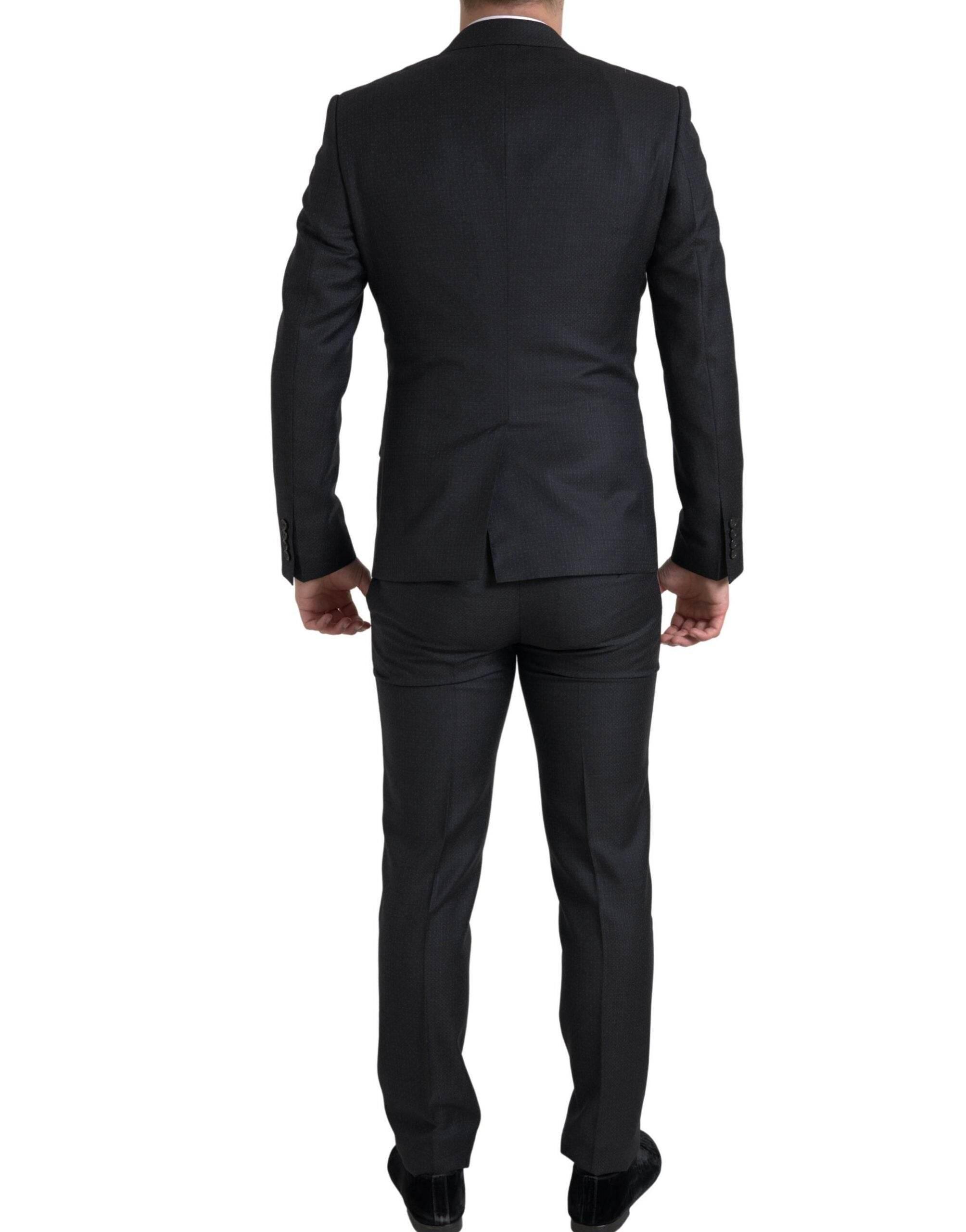 Dolce & Gabbana Black 3 Piece Single Breasted MARTINI Suit - Hilstor