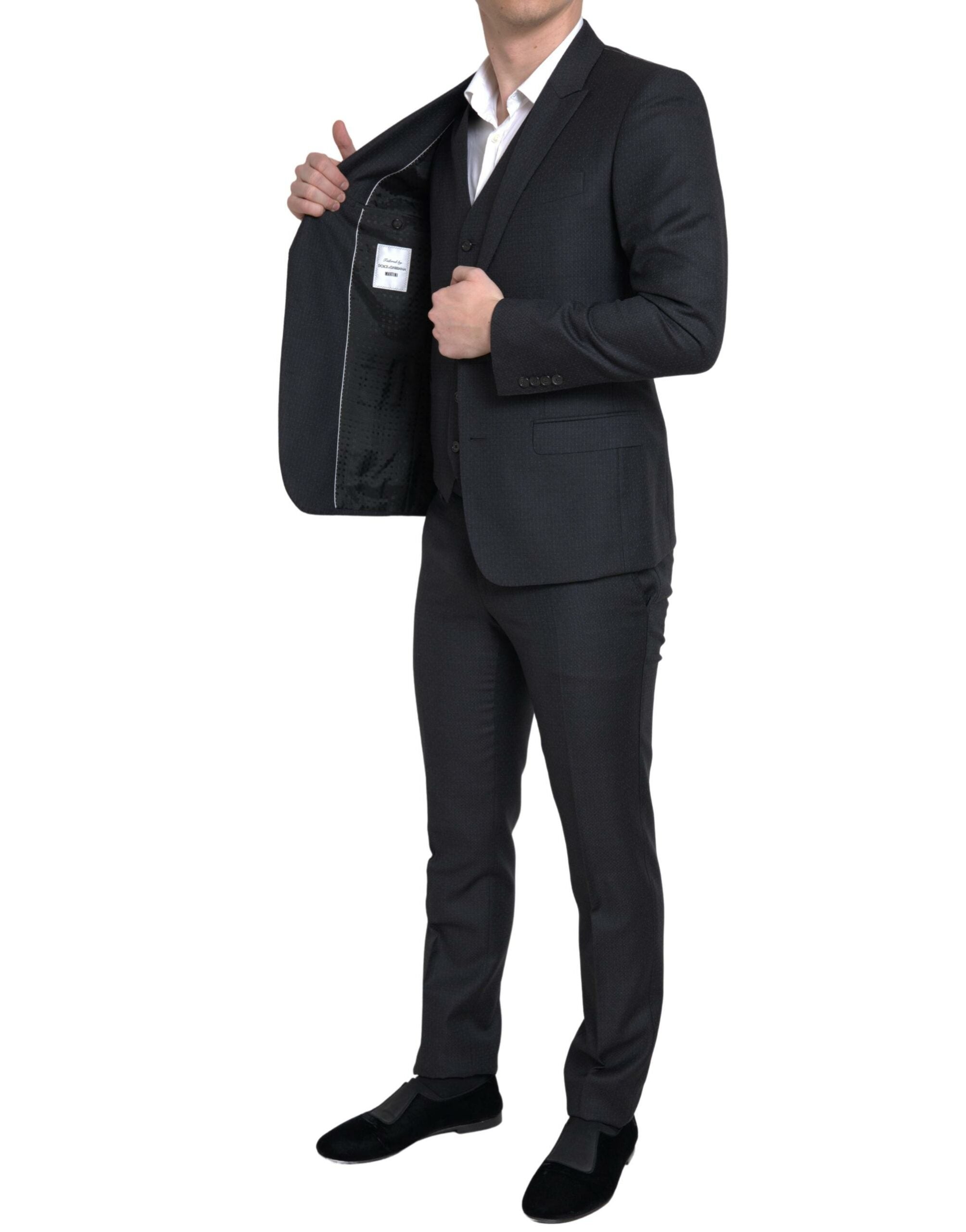 Dolce &amp; Gabbana sort 3-delt enkeltradet MARTINI-dragt