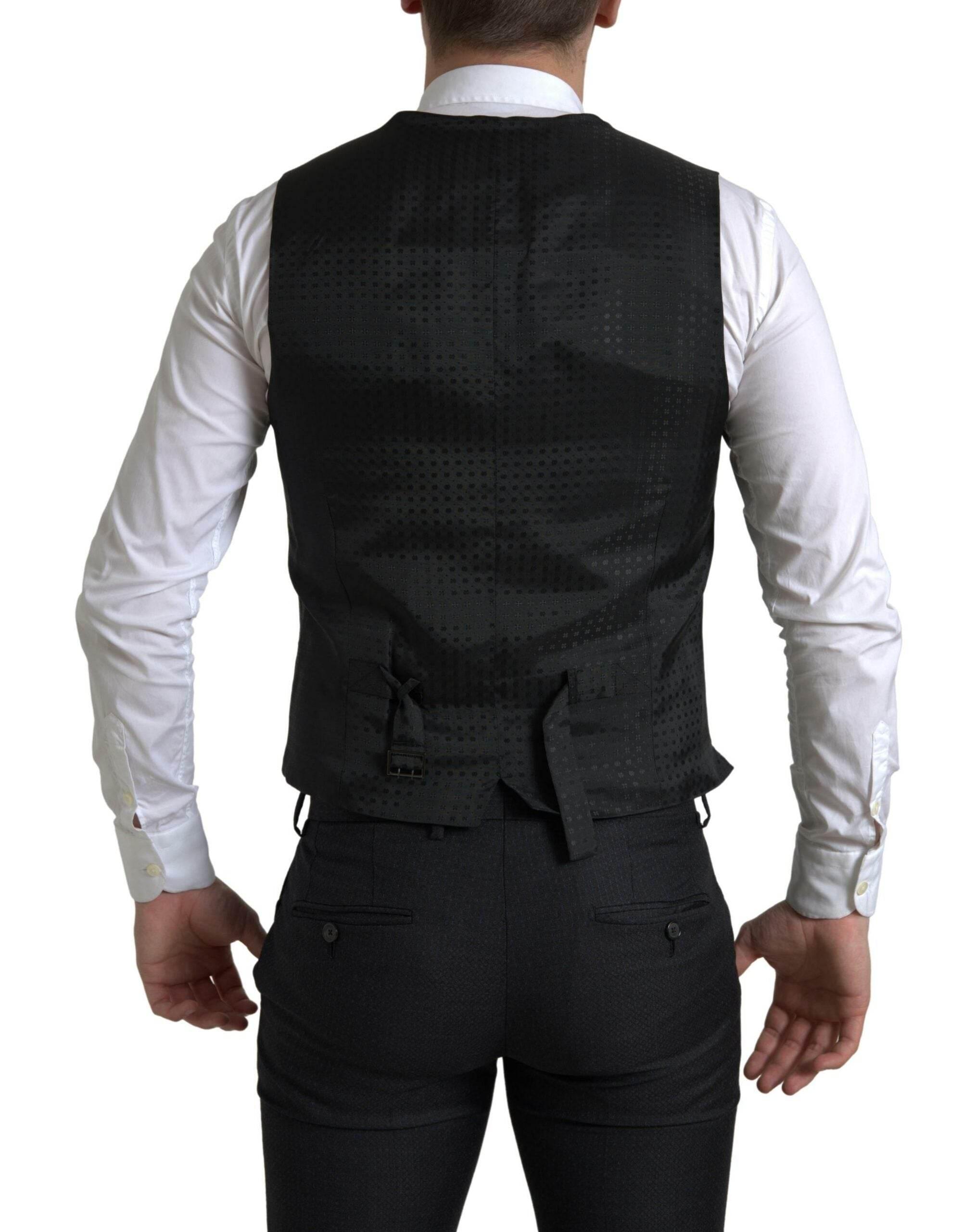 Dolce & Gabbana Black 3 Piece Single Breasted MARTINI Suit - Hilstor