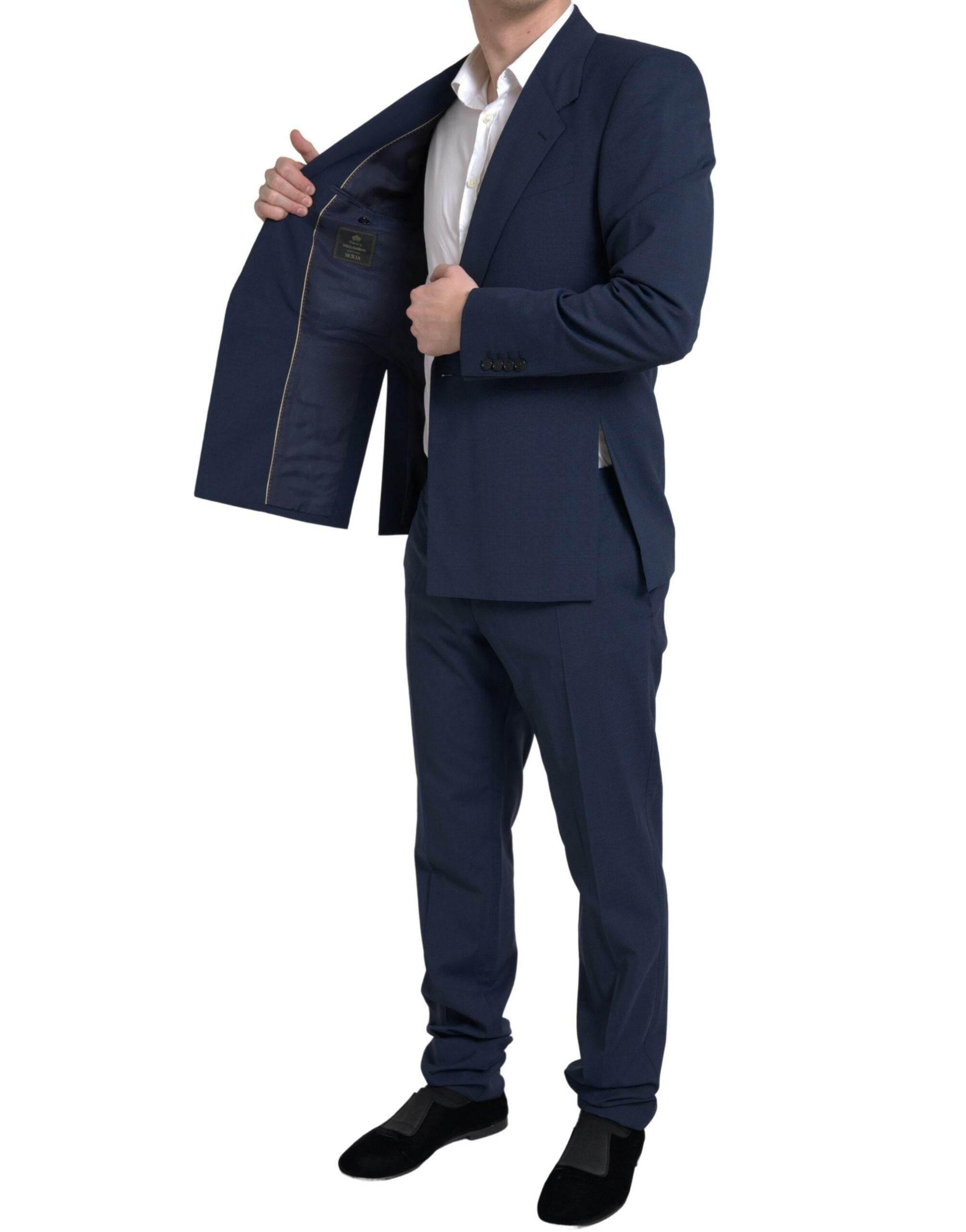 Dolce & Gabbana Blue 2 Piece Single Breasted SICILIA Suit - Hilstor