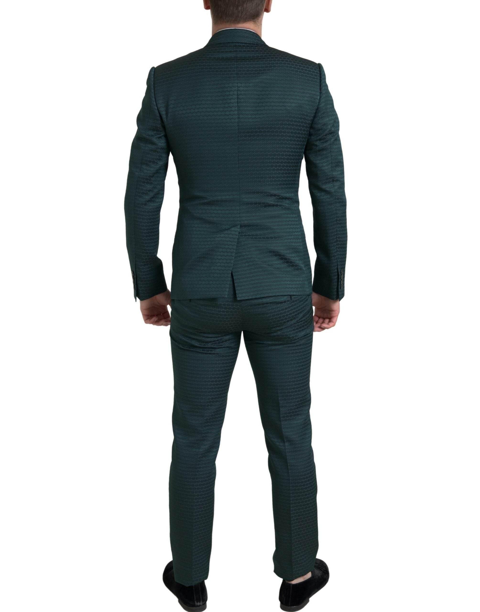Dolce & Gabbana Green 3 Piece Single Breasted MARTINI Suit - Hilstor