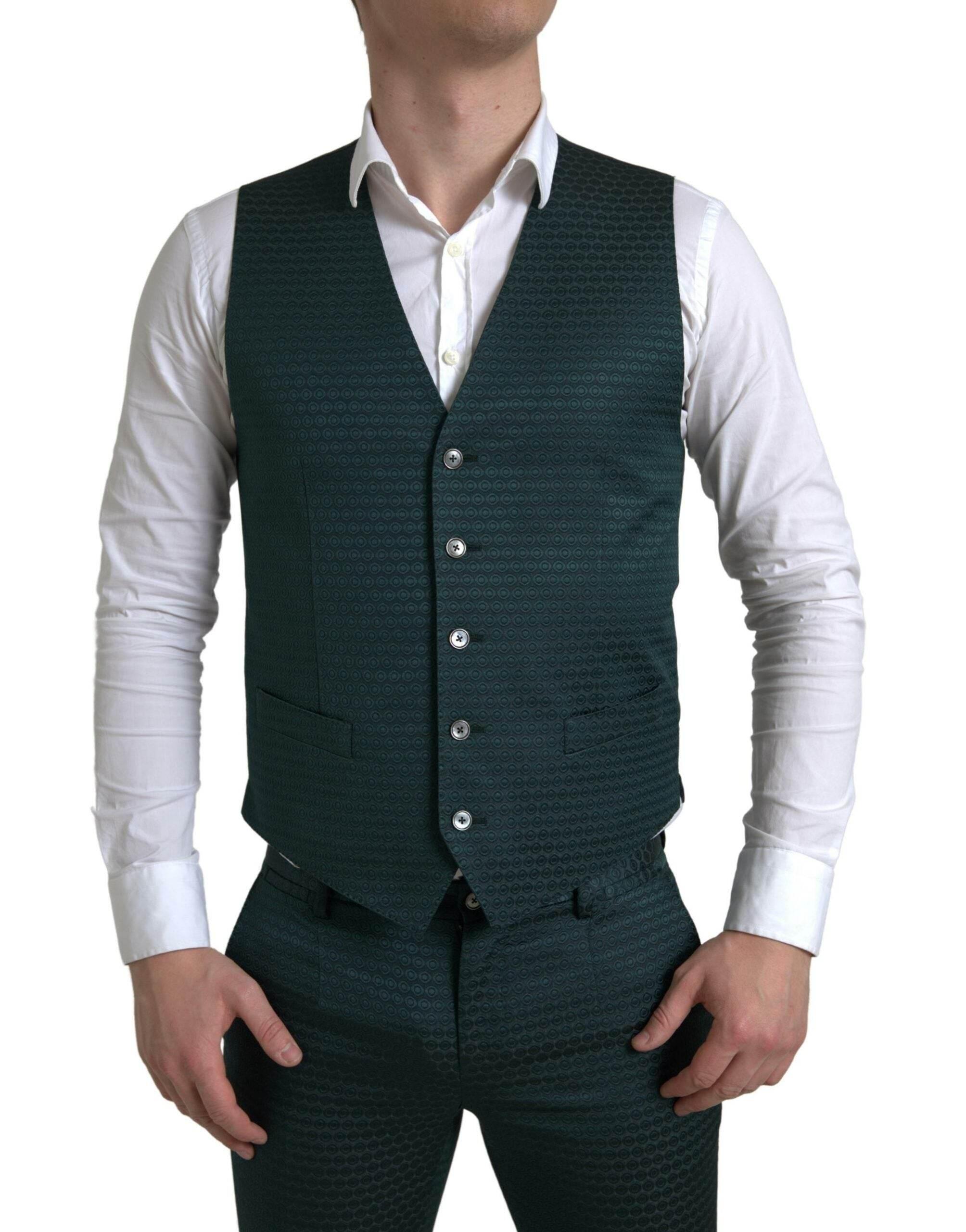 Dolce & Gabbana Green 3 Piece Single Breasted MARTINI Suit - Hilstor