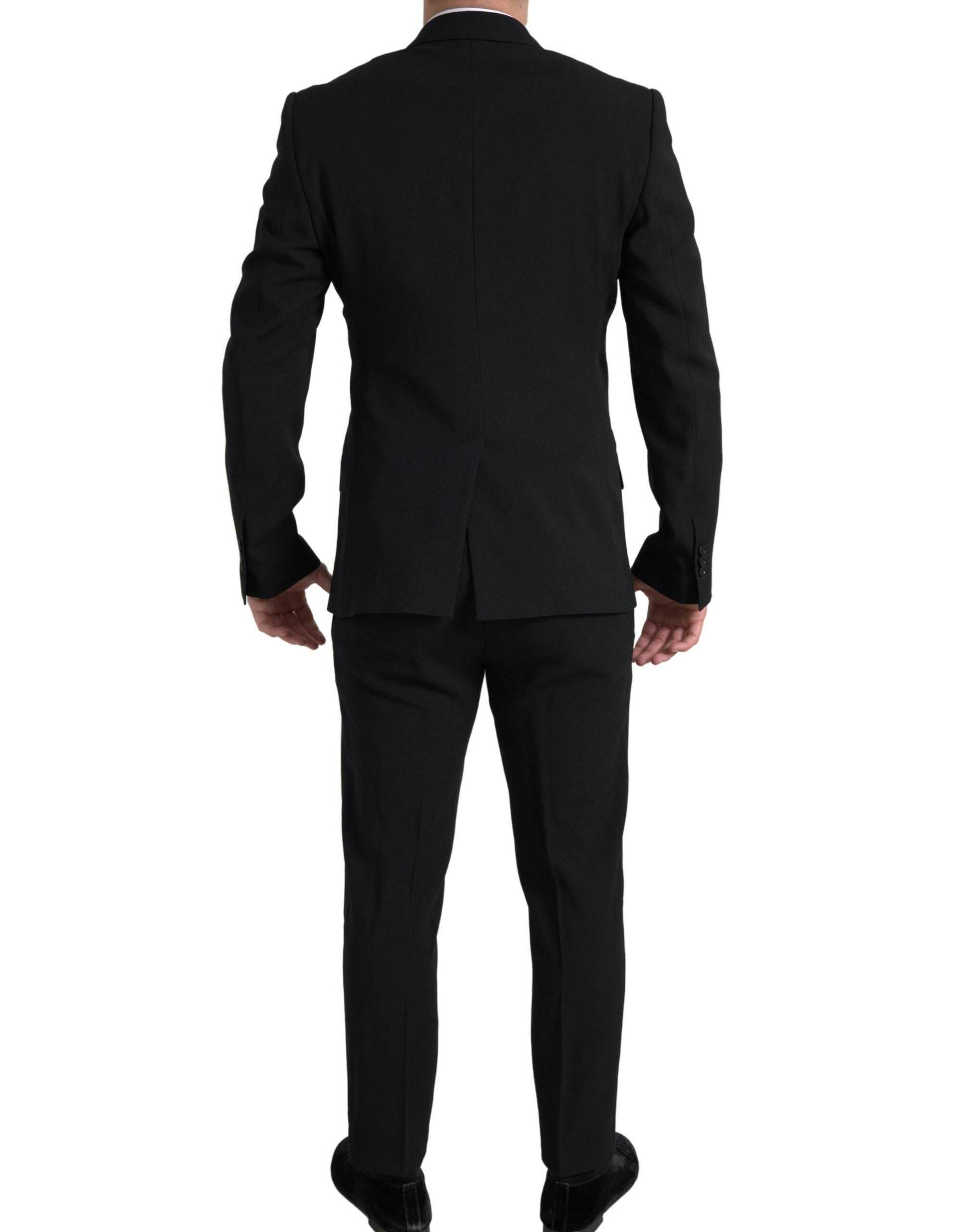 Dolce & Gabbana Black 2 Piece Double Breasted SICILIA Suit - Hilstor