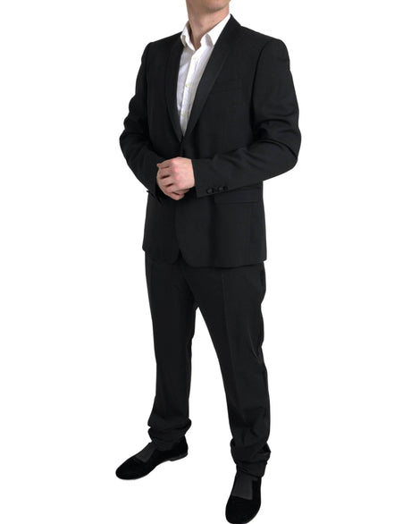 Dolce & Gabbana Black 2 Piece Single Breasted MARTINI Suit - Hilstor