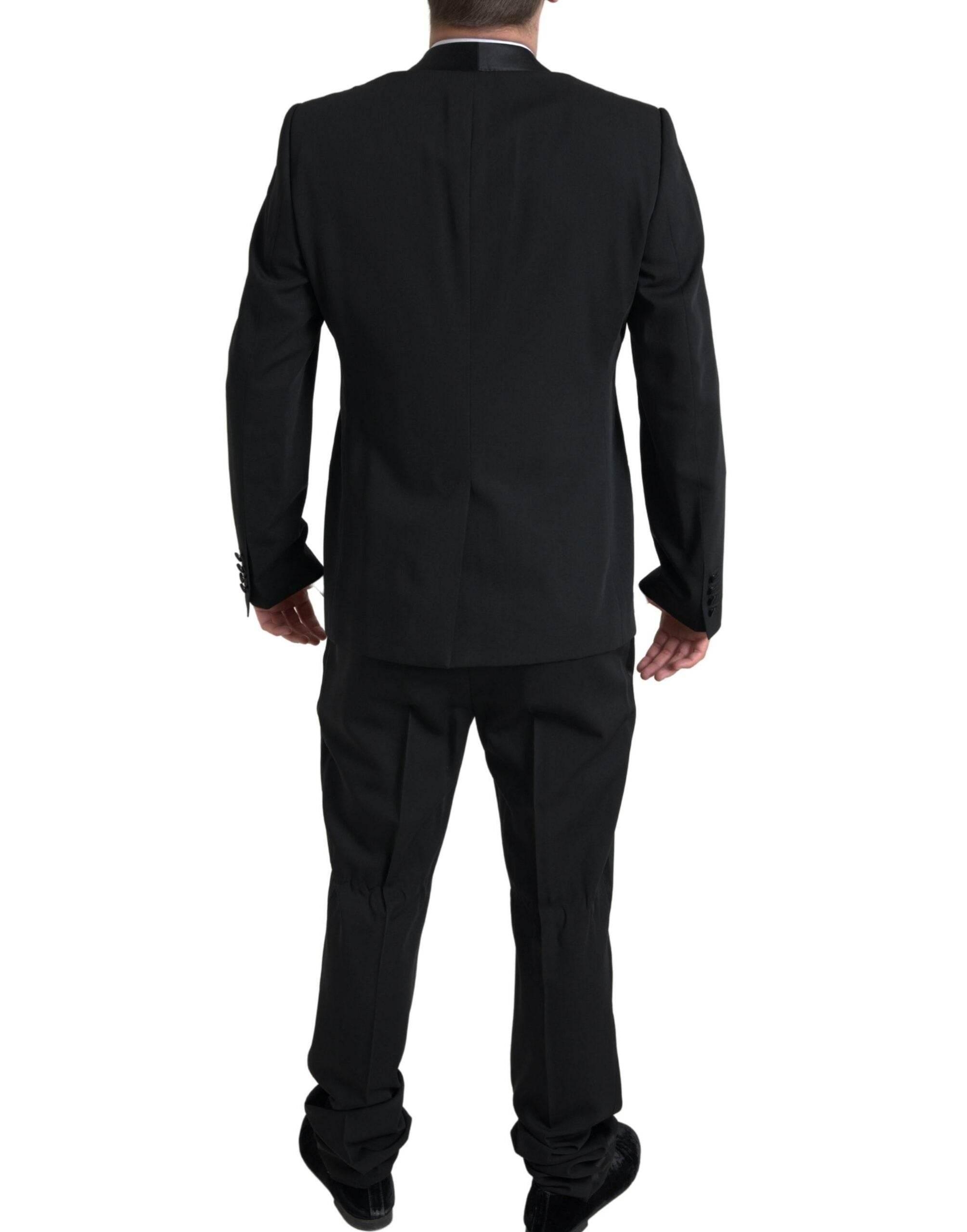 Dolce & Gabbana Black 2 Piece Single Breasted MARTINI Suit - Hilstor